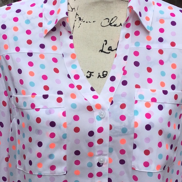 Multi Colored Polka Dots Portofino Shirt - Picture 3 of 9